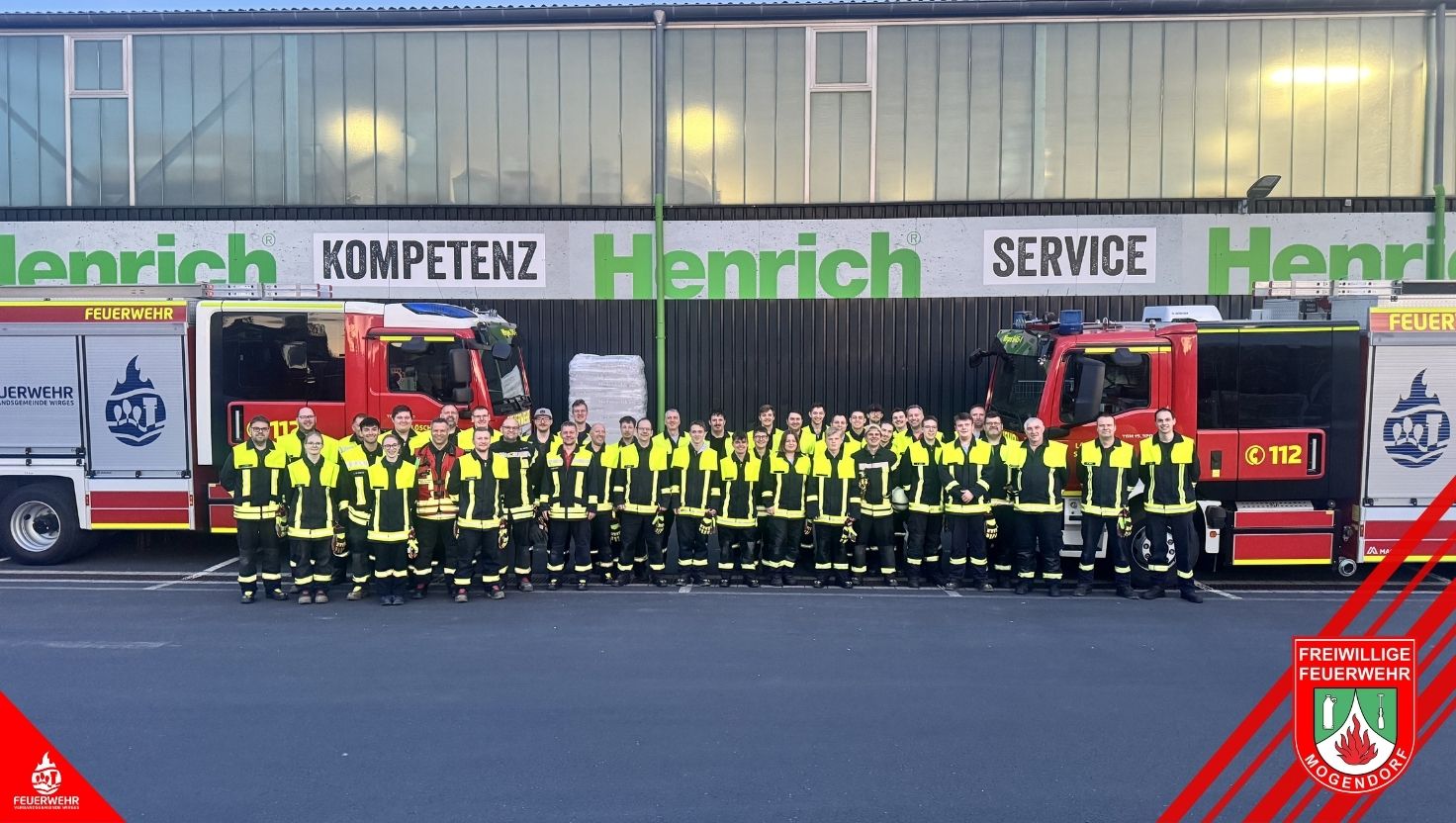 Gemeinschaftsübung bei der Firma Henrich in Siershahn