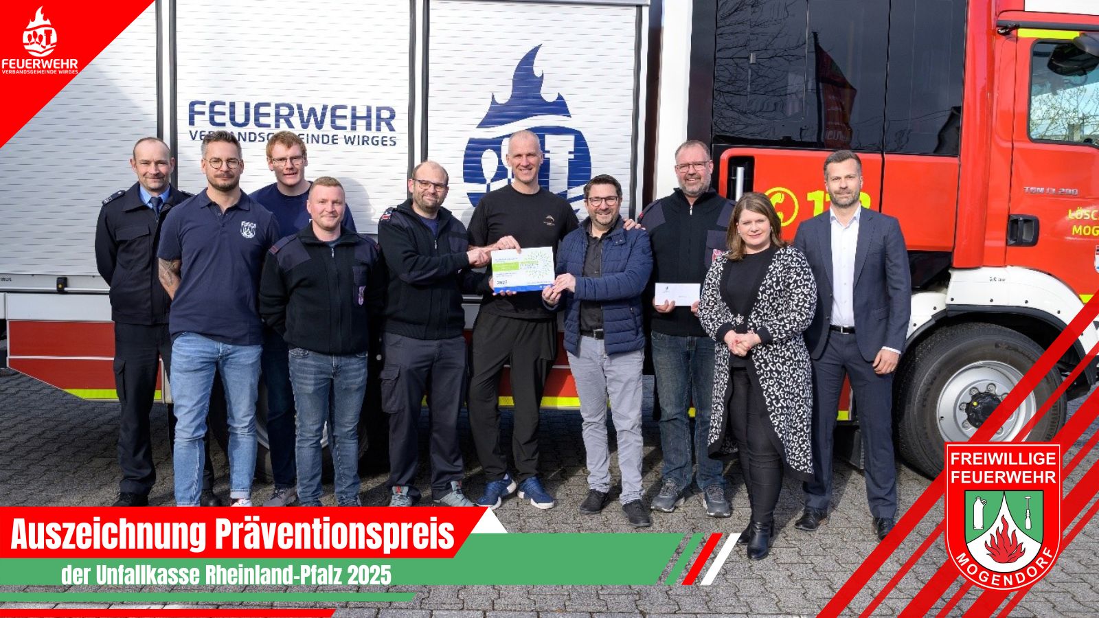 Freiwillige Feuerwehr Mogendorf wurde mit dem Präventionspreis ausgezeichnet